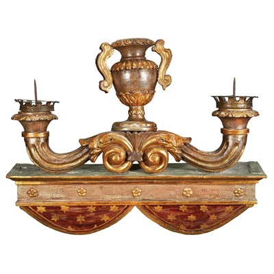 Lot 498 - Continental Neoclassical Painted and Parcel...