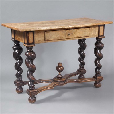 Lot 389 - Continental Baroque Style Walnut and Oak...