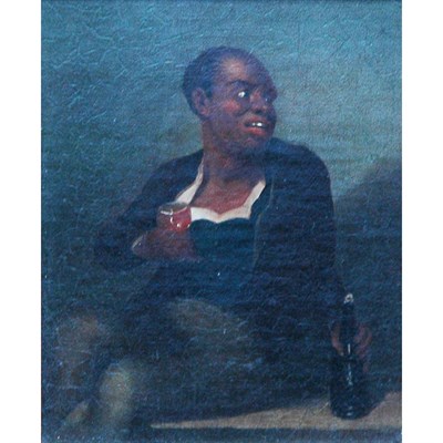 Lot 2 - American School 19th Century Seated Man...