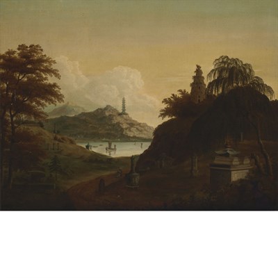 Lot 90 - Chinese School 19th Century Landscape with an...