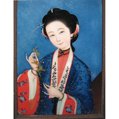 Lot 202 - Framed Chinese School Reverse Painting on...