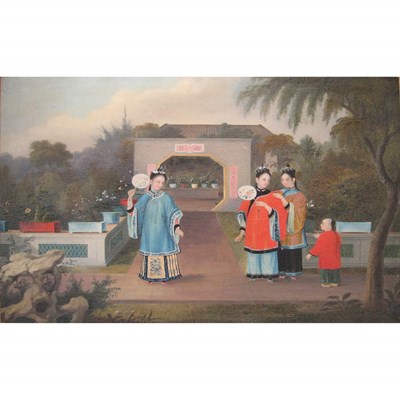 Lot 159 - Framed Chinese School Oil on Canvas Painting...