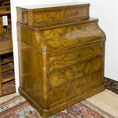 Lot 197 - French Burl-Wood Desk Late 19th century Height...