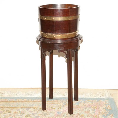 Lot 209 - Georgian Style Brass Bound Peat Bucket on...
