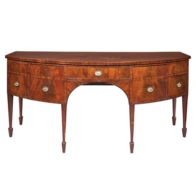 Lot 389 - George III Line Inlaid Mahogany Sideboard...