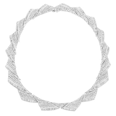 Lot 488 - Platinum and Diamond Necklace, Black, Starr & Frost