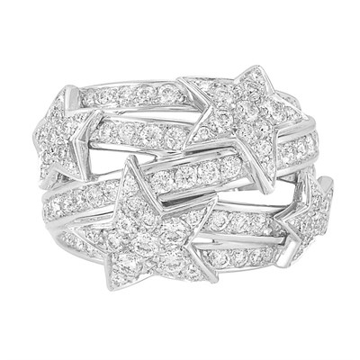 Lot 462 - White Gold and Diamond 'Comete' Ring, Chanel, France