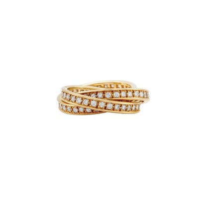 Lot 35 - Gold and Diamond 'Rolling' Band Ring, Cartier, France