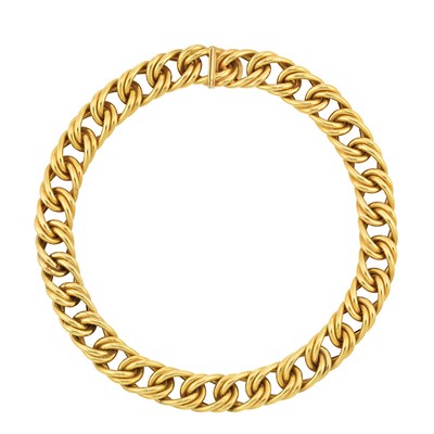 Lot 431 - Gold Link Necklace, Cartier