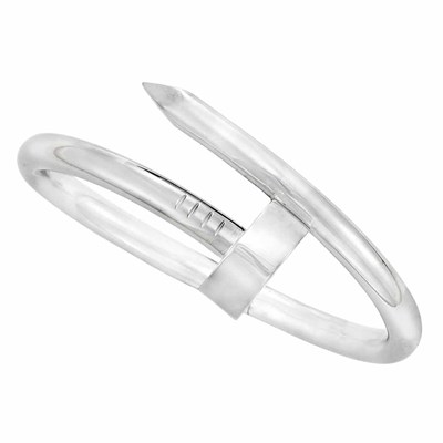 Lot 465 - White Gold 'Nail' Bangle Bracelet, Aldo Cipullo