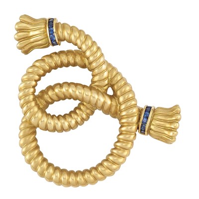 Lot 405 - Gold and Sapphire Brooch, Angela Cummings
