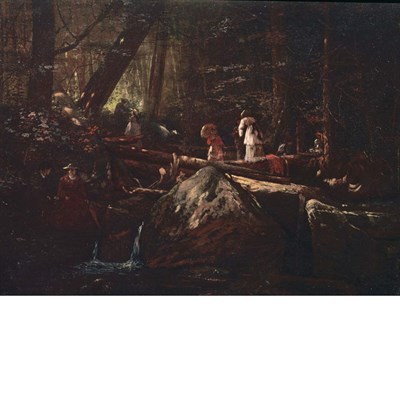 Lot 61 - Thomas Hovenden American, 1840-1895 Woodland...