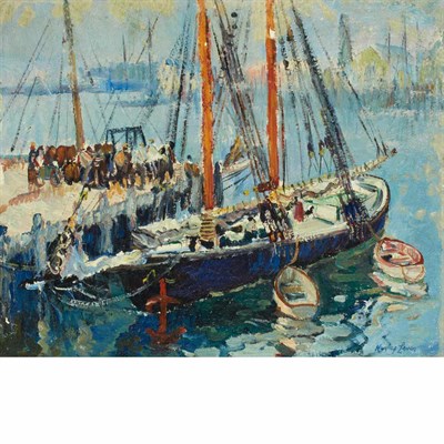 Lot 73 - Richard Hayley Lever American, 1875-1958 Dock...