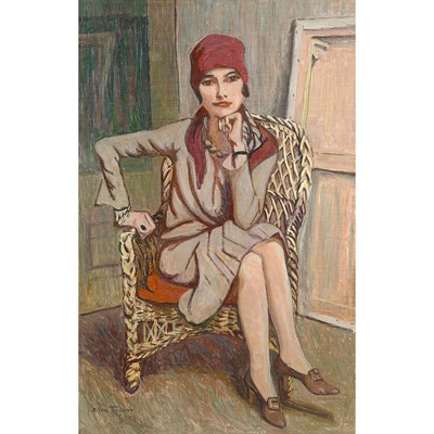 Lot 116 - Allen Tucker American, 1866-1939 Lady Seated...