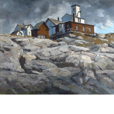 Lot 124 - Andrew Winter American, 1893-1958 Fog Station...