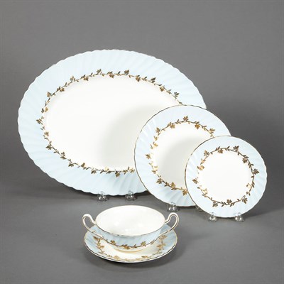 Lot 454 - English Porcelain Dinner Service Approximately...