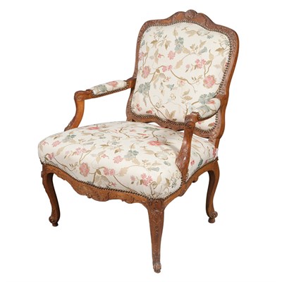 Lot 250 - Louis XV Walnut Fauteuil a la Reine Mid 18th...