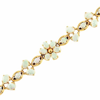 Lot 276 - Gold and Opal Bracelet