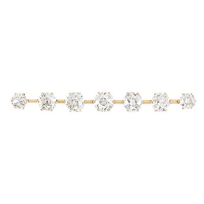 Lot 68 - Antique Gold and Diamond Bar Pin