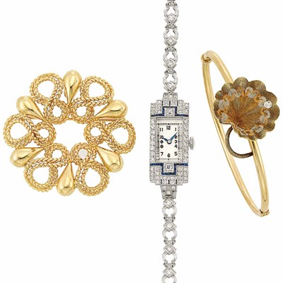 Lot 253 - Group of Gold, Platinum and Diamond Jewelry