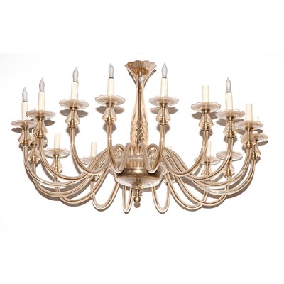 Lot 470 - Murano Glass Sixteen-Light Chandelier Height...