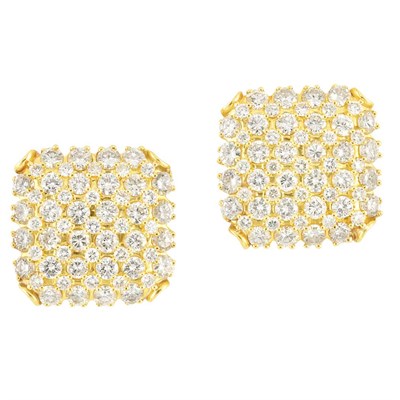 Lot 317 - Pair of Gold and Diamond Earclips