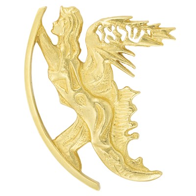 Lot 12 - Gold 'Diana as the Huntress' Brooch, Dali
