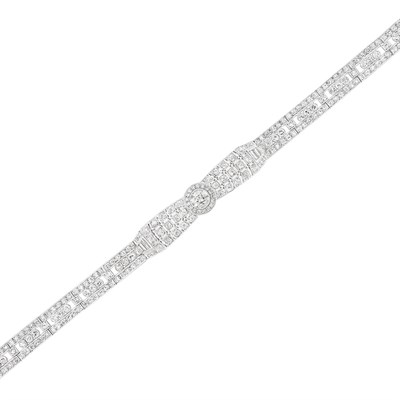 Lot 63 - Platinum and Diamond Bracelet