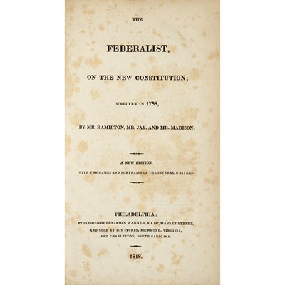 Lot 23 - [FEDERALIST] The Federalist, on The New...