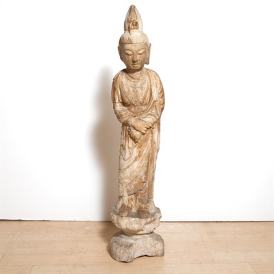 Lot 200 - Chinese Stone Sculpture of a Lady Height 42...