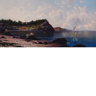 Lot 26 - American School 19th Century Coastal View with...