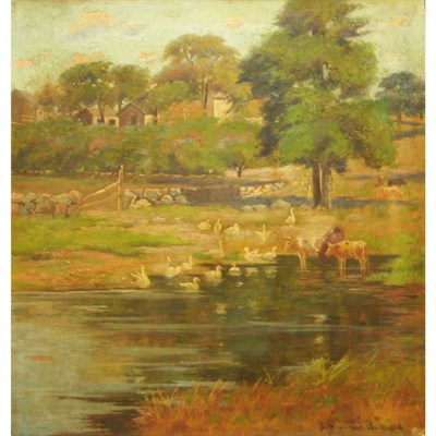 Lot 17 - J. Ambrose Pritchard American, 1858-1905 Pond...