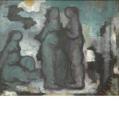 Lot 2 - 20th Century School Women Under Moonlight...