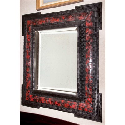 Lot 427 - Dutch Baroque Style Ebonized Mirror Height 45...
