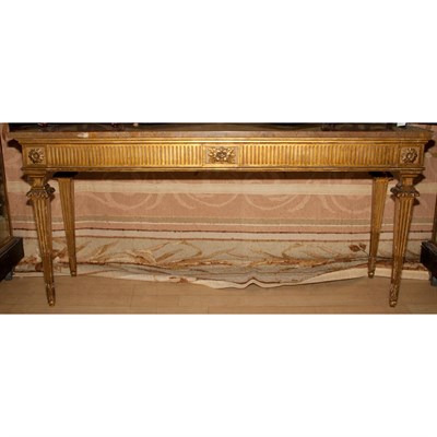 Lot 288 - Neoclassical Style Marble Top Gilt-Wood...