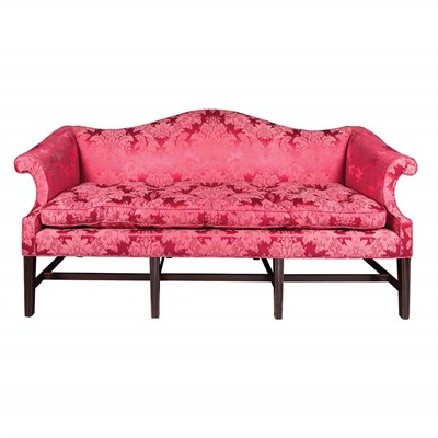 Lot 500 - George III Style Upholstered Mahogany Camel...