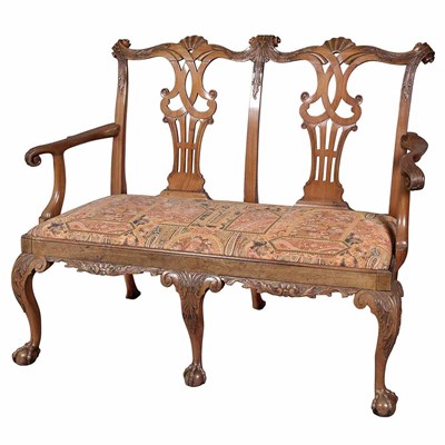 Lot 424 - George II Style Mahogany Double Chairback...