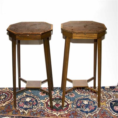 Lot 258 - Pair of George III Style Banded Mahogany...