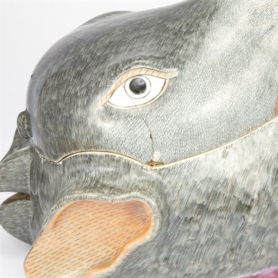 Lot 305 - Chinese Export Porcelain Boar's Head Tureen...