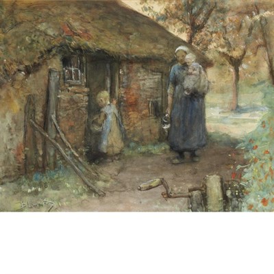 Lot 6 - Bernardus Johannes Blommers Dutch, 1845-1914...