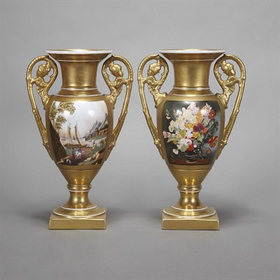 Lot 516 - Companion Pair of Limoges Hand Painted...
