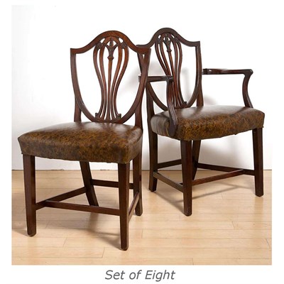Lot 341 - Set of Eight George III Style Mahogany Dining...