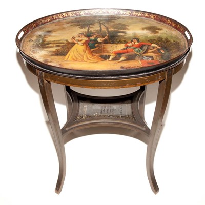 Lot 514 - Regency Painted Tole Tray Table 19th Century...