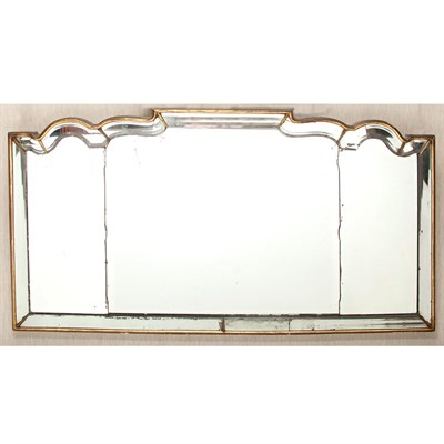 Lot 130 - Continental Rococo Gilt-Wood Overmantel Mirror...
