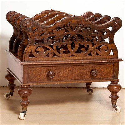 Lot 193 - William IV Walnut Canterbury Height 19 inches,...