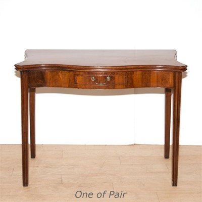 Lot 150 - Pair of George III Style Mahogany Fold-Over...