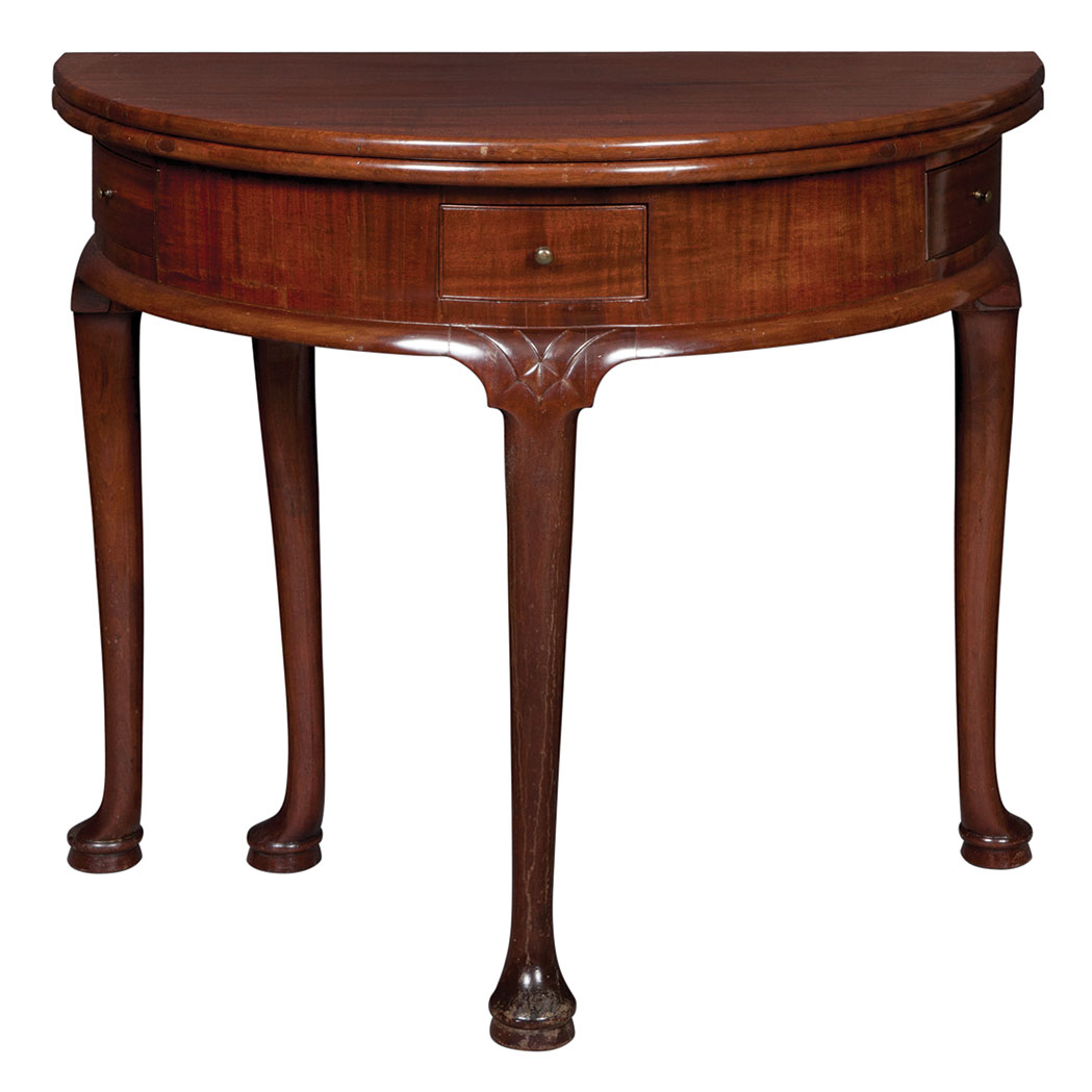 Lot 485 - Colonial George II Style Mahogany Fold-Over...