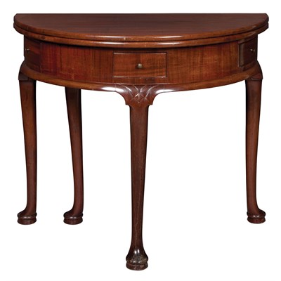 Lot 485 - Colonial George II Style Mahogany Fold-Over...
