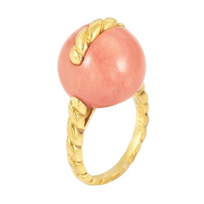 Lot 18 - Gold and Coral Ring, Van Cleef & Arpels, France