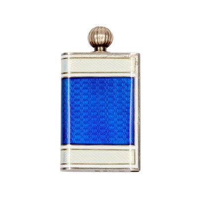 Lot 333 - Antique Russian Gold and Guilloche Enamel Vesta Case, Ivan Britzin